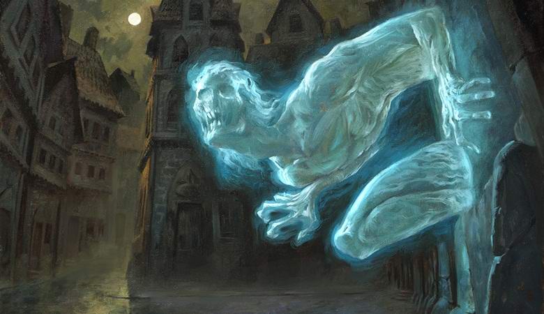 Päättömä haamu lapsen kanssa heidän käsissään otettiin videolle