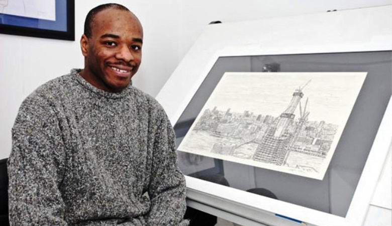 Brittiläinen taiteilija maalaa muistista kokonaisia ​​kaupunkeja