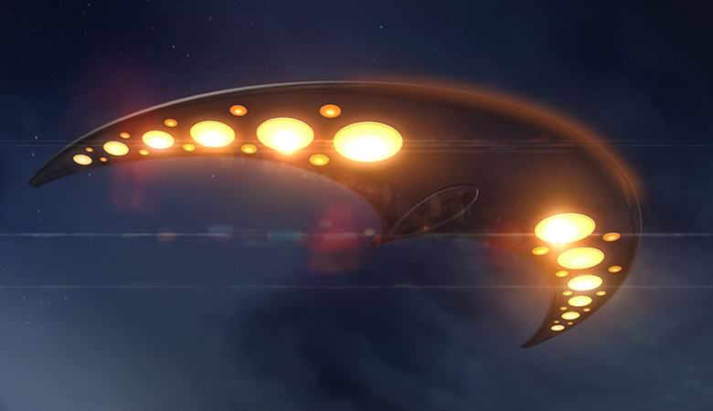 Boomerang UFO valokuvasi Australian yli