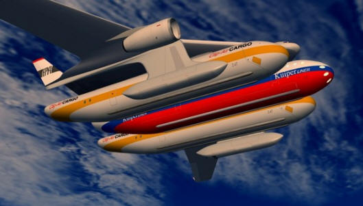 Clip-Air - lentokone, joka kuljettaa vaunuja taivaan poikki