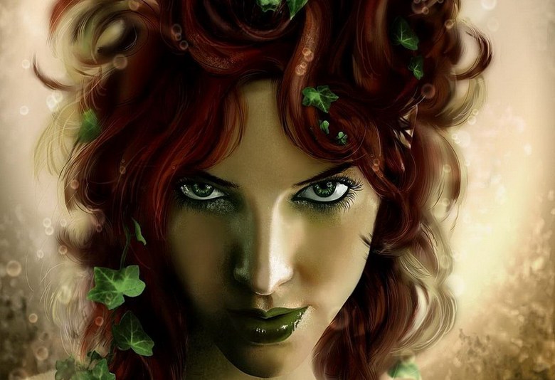 Naiset vihreässä kaapussa