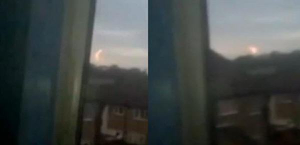 Tyttö kuvattiin tulipallo tanssien taivaalla