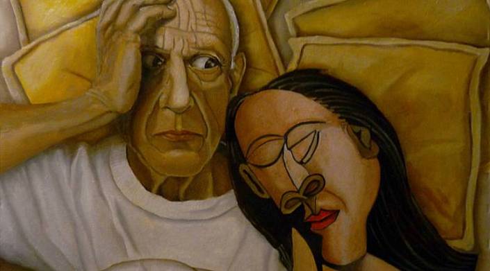 Maalauksissaan Picasso otti usein jo käytettyjä kankaita