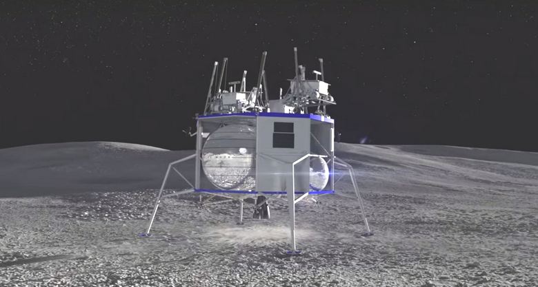 Jeff Bezos osoittaa elämän koon Lunar Lander