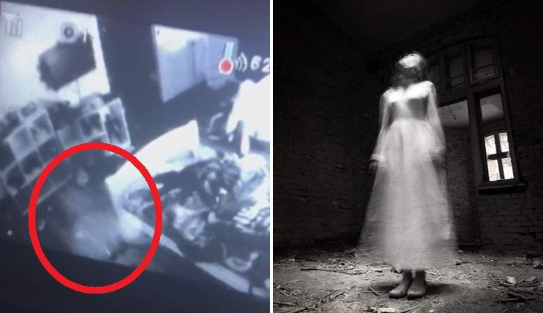 Lyhytaikainen valkeahtava hahmo tarkkailee nukkuvia lapsia