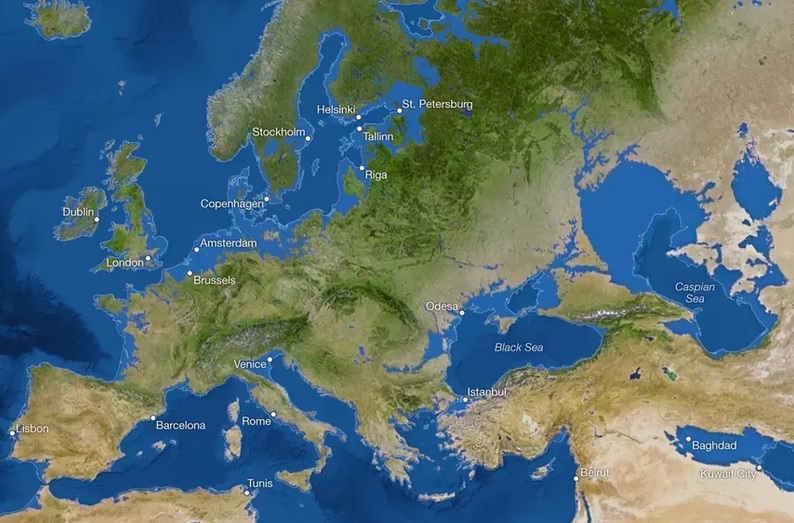 Venäjän Eurooppa-osa, Lontoo ja Florida voivat mennä veden alle