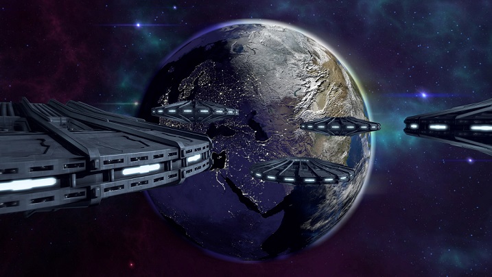 ISS-kamerat vangitsivat UFO-laivaston maan ilmakehässä