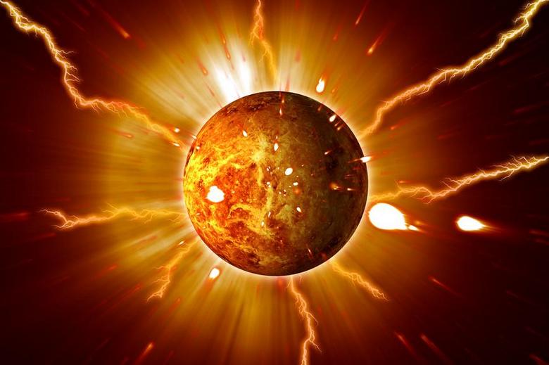 Jättiläinen kosminen magneettikilpi, joka voi suojata maapallon auringolta.