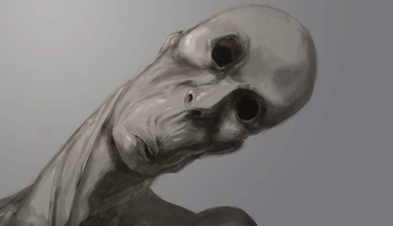 Oregonin metsässä vangittu ohut humanoidiolento