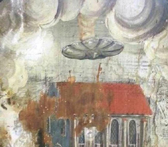 UFO löydettiin freskosta Romaniassa