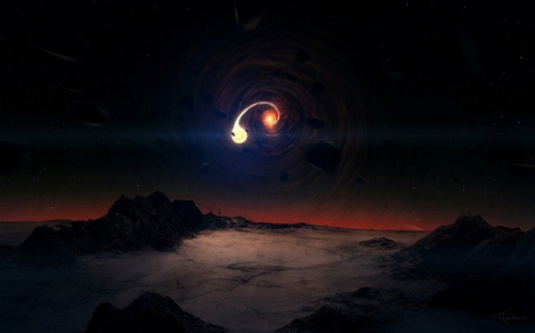 Aurinkokunnan rajalla on musta aukko, joka luo gravitaation poikkeavuuksia
