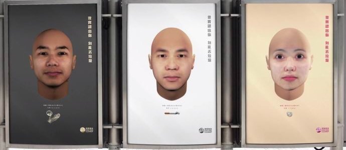 Kiinan kaduille ilmestyivät jalustat, joissa DNA: n palauttamat muotokuvat roskaisevista kansalaisista