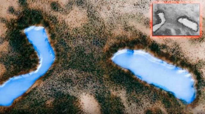 Onko Marsilla järviä ja vihreää kasvillisuutta?