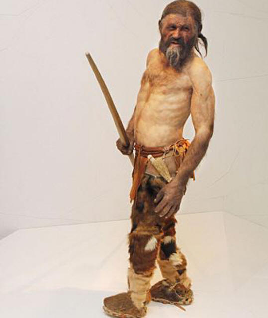 Otzi-muumio löydettiin Alpeilta vuonna 1991. Muutama vuosi sitten palautettiin muinaisen Alppien ulkonäkö.