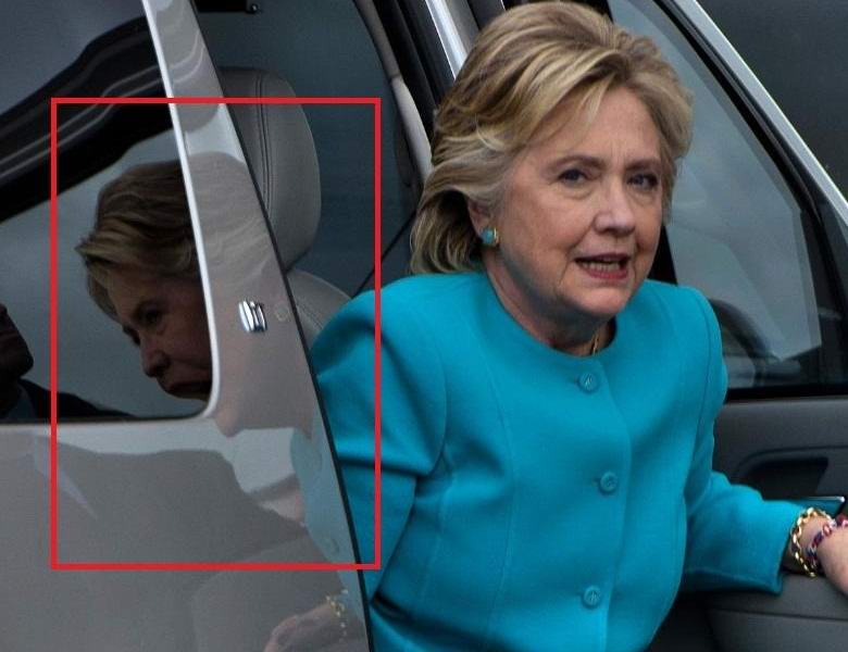 Selittämätön kuva Hillary Clintonista ei ole montaasi