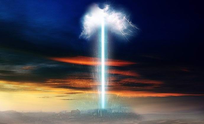 UFO sai plasmapalkin maasta