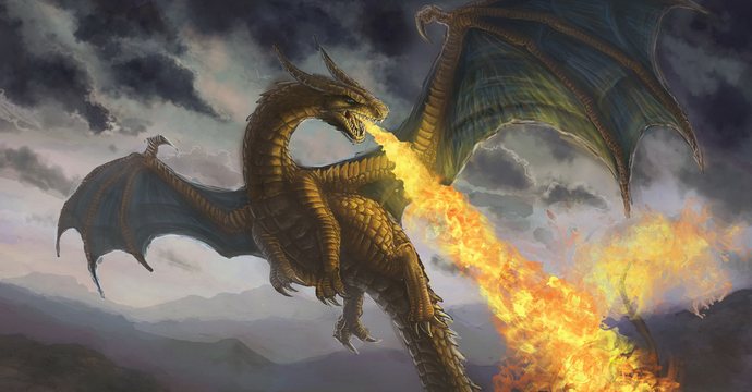 Tulipalossa hengittävät lohikäärmeet asuivat kerran maan päällä