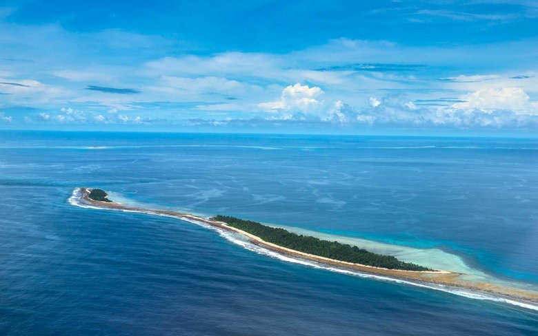 Tuvalu saaret kasvavat merenpinnan noustessa