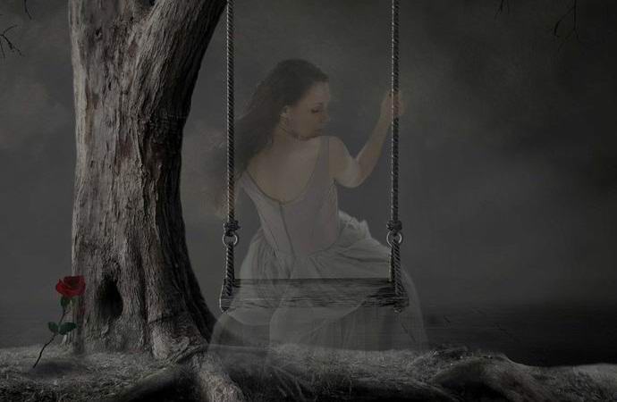 Isä ja lapset valokuvasivat haamua keikalla