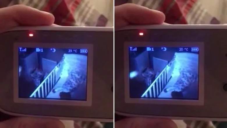 Isä vangitsi salaperäisen hehkua lähellä tyttärensä kehtoa