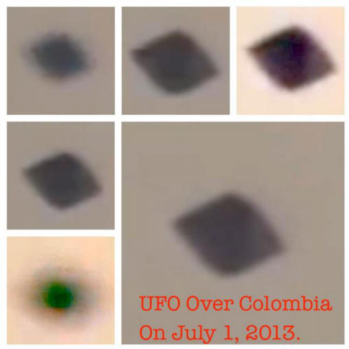 Pyramidaalinen UFO vangittu Kolumbian yli