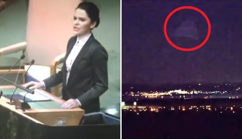 Venäläinen nainen kertoi YK: n kokouksessa Washingtonin yläpuolella olevasta jättiläispyramidista