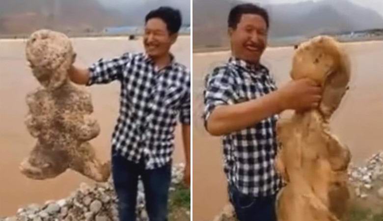 Kiinassa maihin pesty sekoittava humanoidi