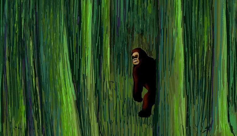 Lumiukko katsoi kameraloukkuun linssiä