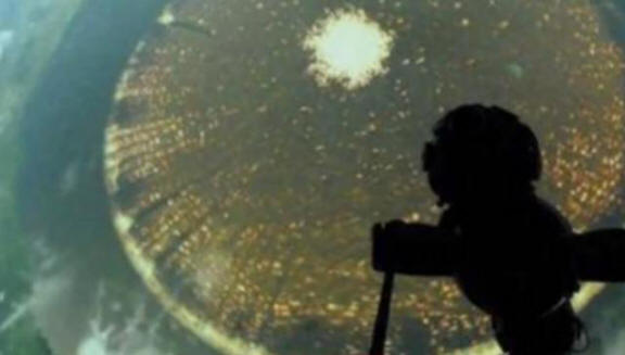 Outo ympyrä maapallon päällä