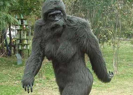 Isojalkainen valokuva lumiukosta