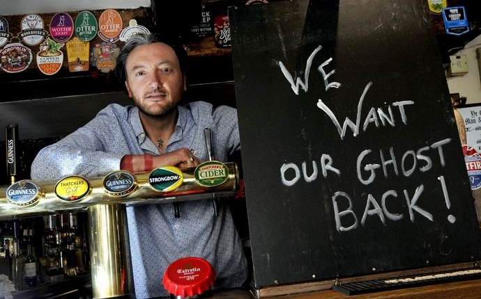 Englantilaisen pubin omistajalta varastettiin aave