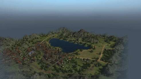 Tämä on Lakesville. Läheisyydessä on järviä, metsiä ja vuoria. Täältä löytyy suuria jalkoja.