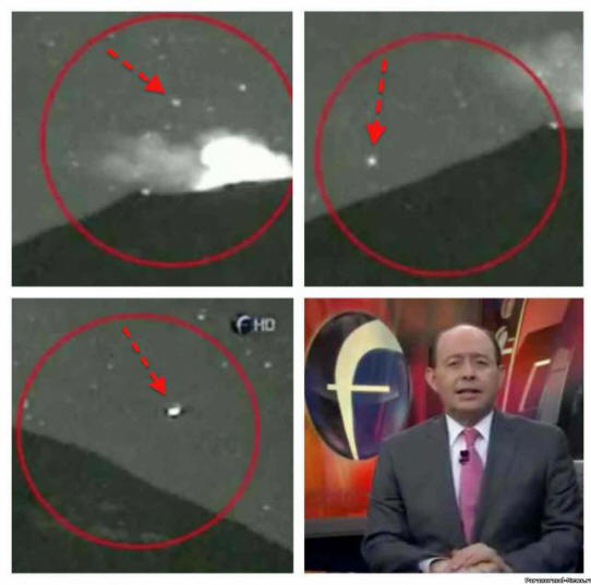 Lähellä Popocatepetl-tulivuoria, UFO: t havaittiin jälleen (video)
