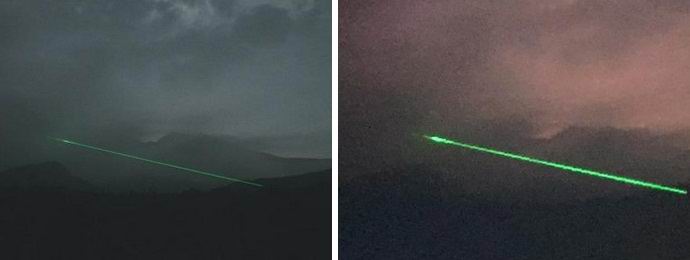 Salaperäinen vihreä säde ilmestyy lähellä japanilaista tulivuoria