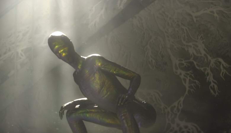 Salaperäinen humanoidi osui kameran linssiin